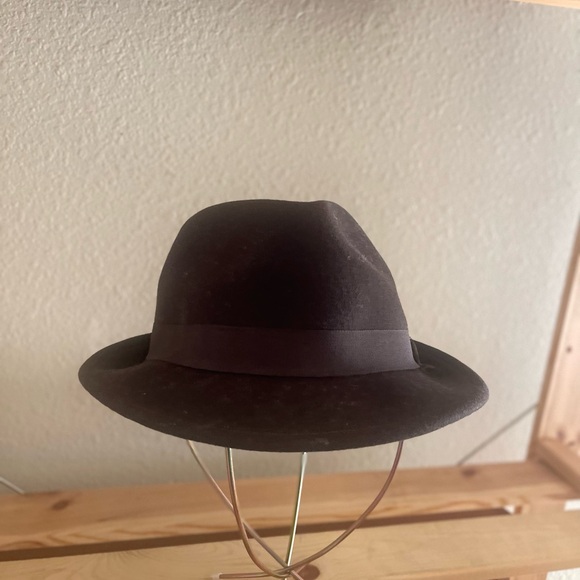 Vintage Y2k Hat Brand Goal 2020.  Unisex Brown 100% Wool Fedora brim - Picture 4 of 11